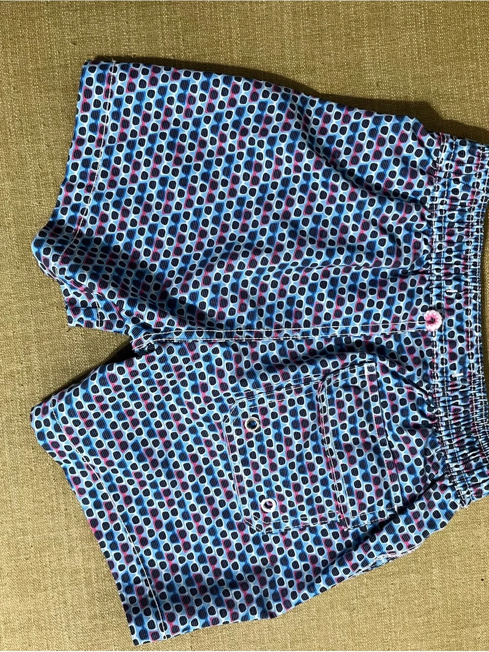 johnnie-O Blue and Pink Swim Trunks